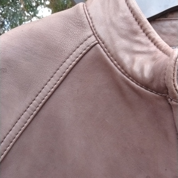 Kenneth Cole Reaction  Leather Zip up Jacket, brown, VINTAGE, SZ  Large - Picture 7 of 14